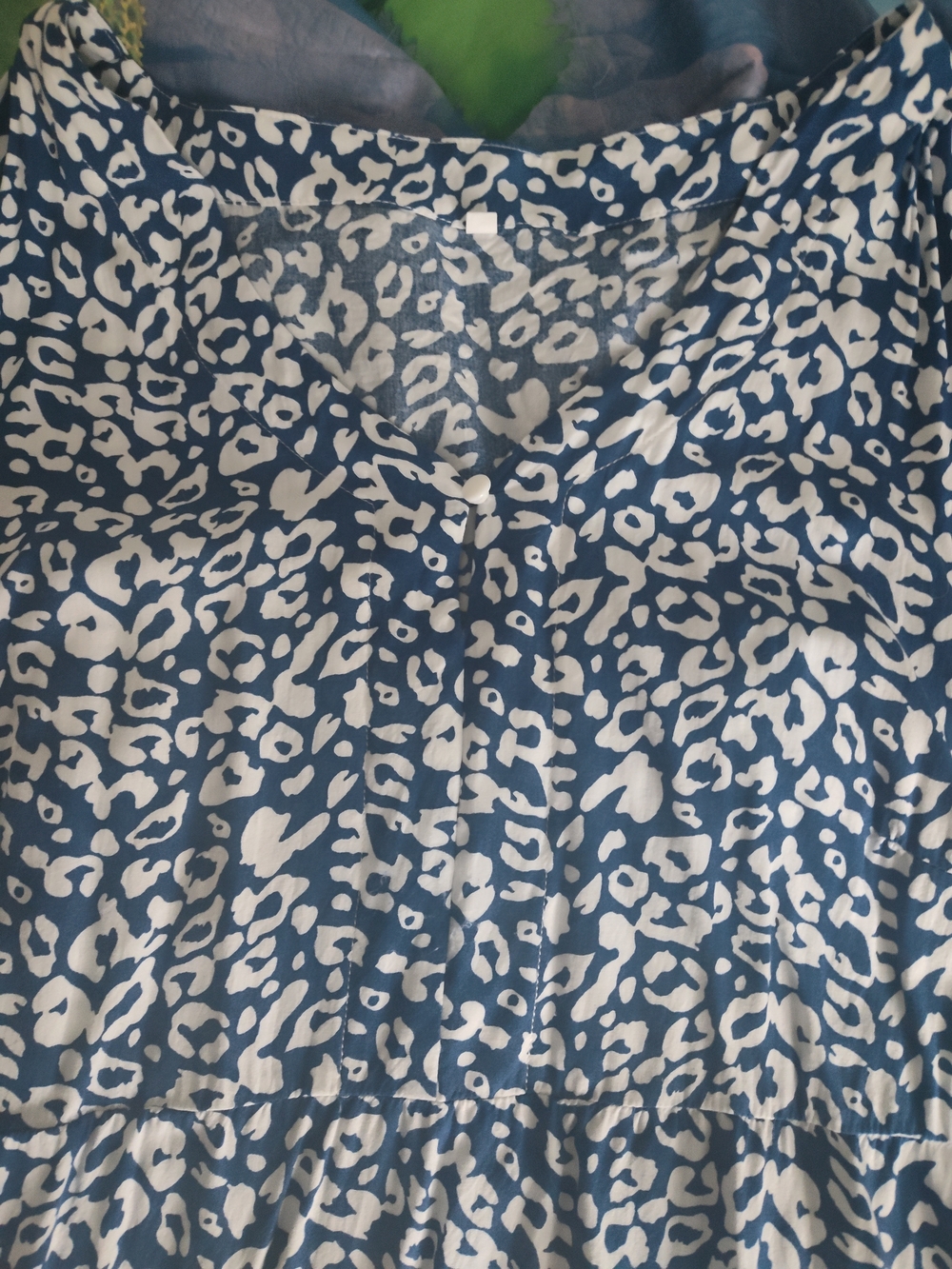 Blue and White Animal Print Women's Skirt
